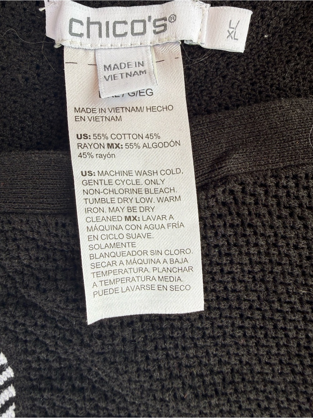 Chicos Women’s L/XLBlack Polka Dot Lightweight Poncho Worn Once - Picture 4 of 6